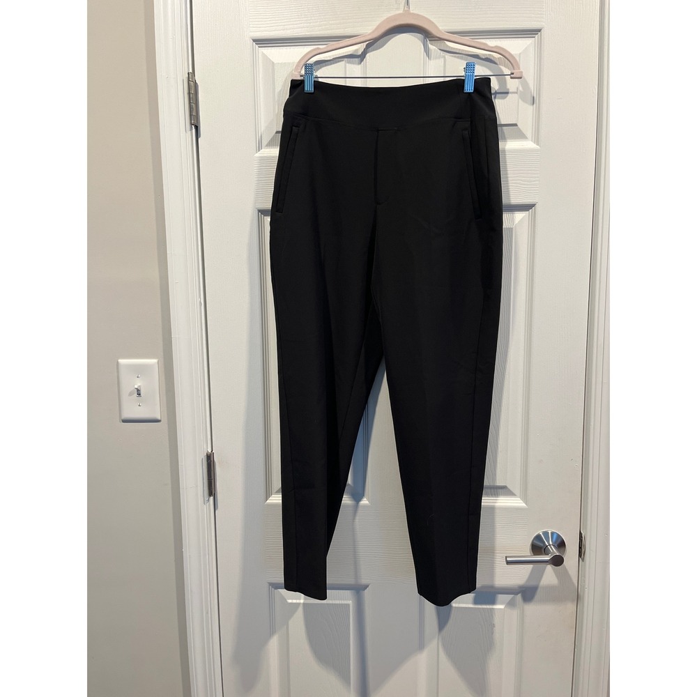 Athleta Brooklyn Ankle Pants Black High Rise Tapered Trousers Womens Size 6
